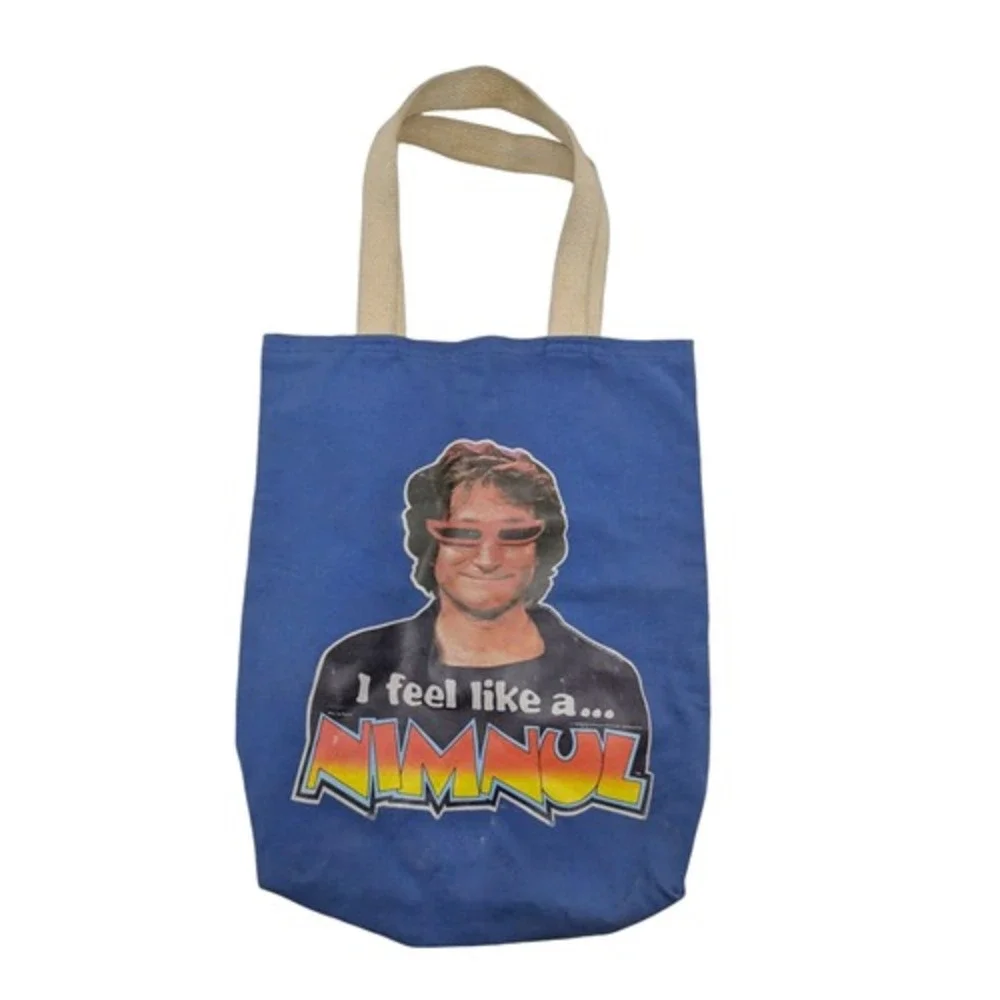 1978 Roach Mork And Mindy I Feel Like A Nimnul Cloth Shoulder Bag 15 x 11.5